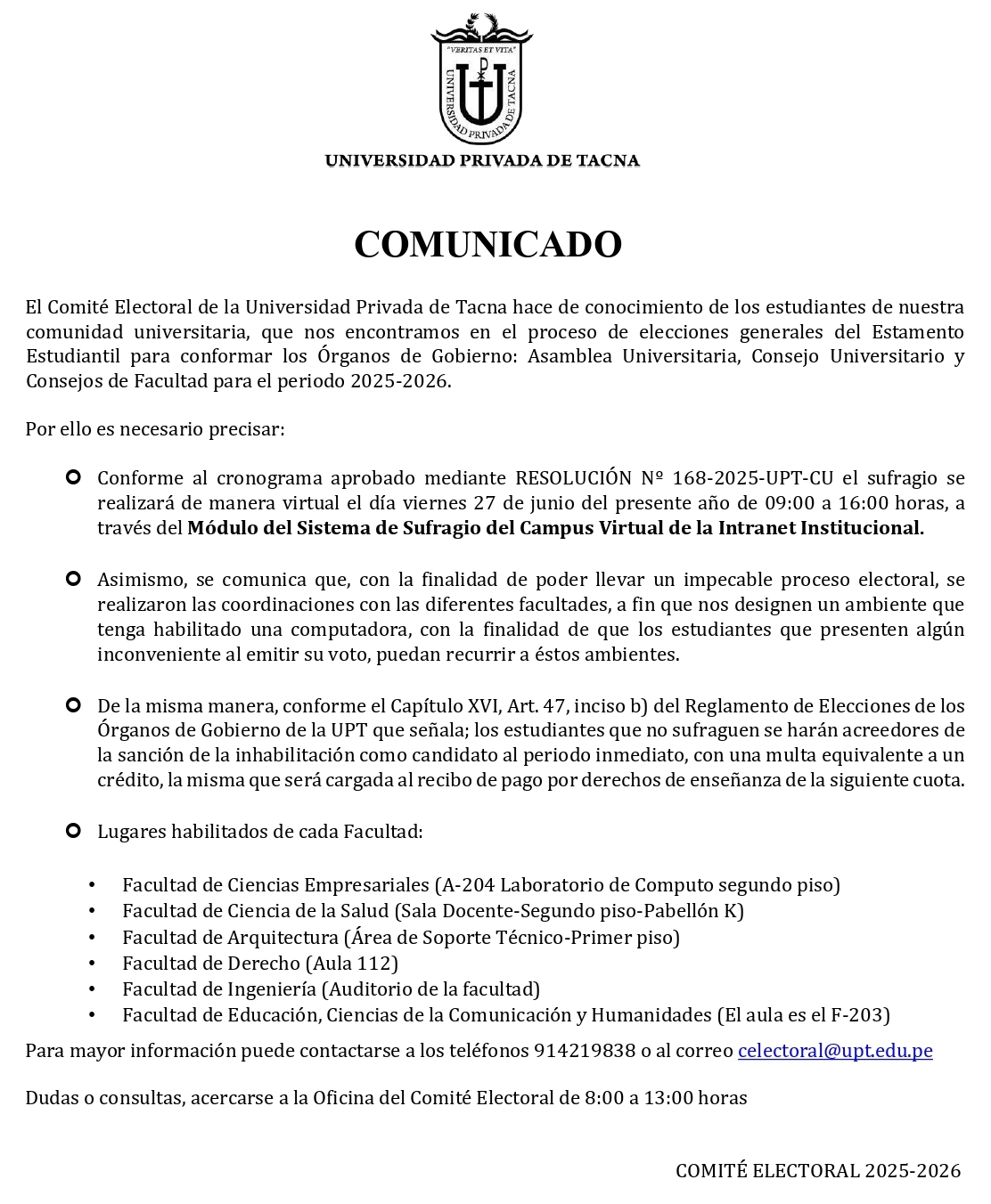 Comunicado